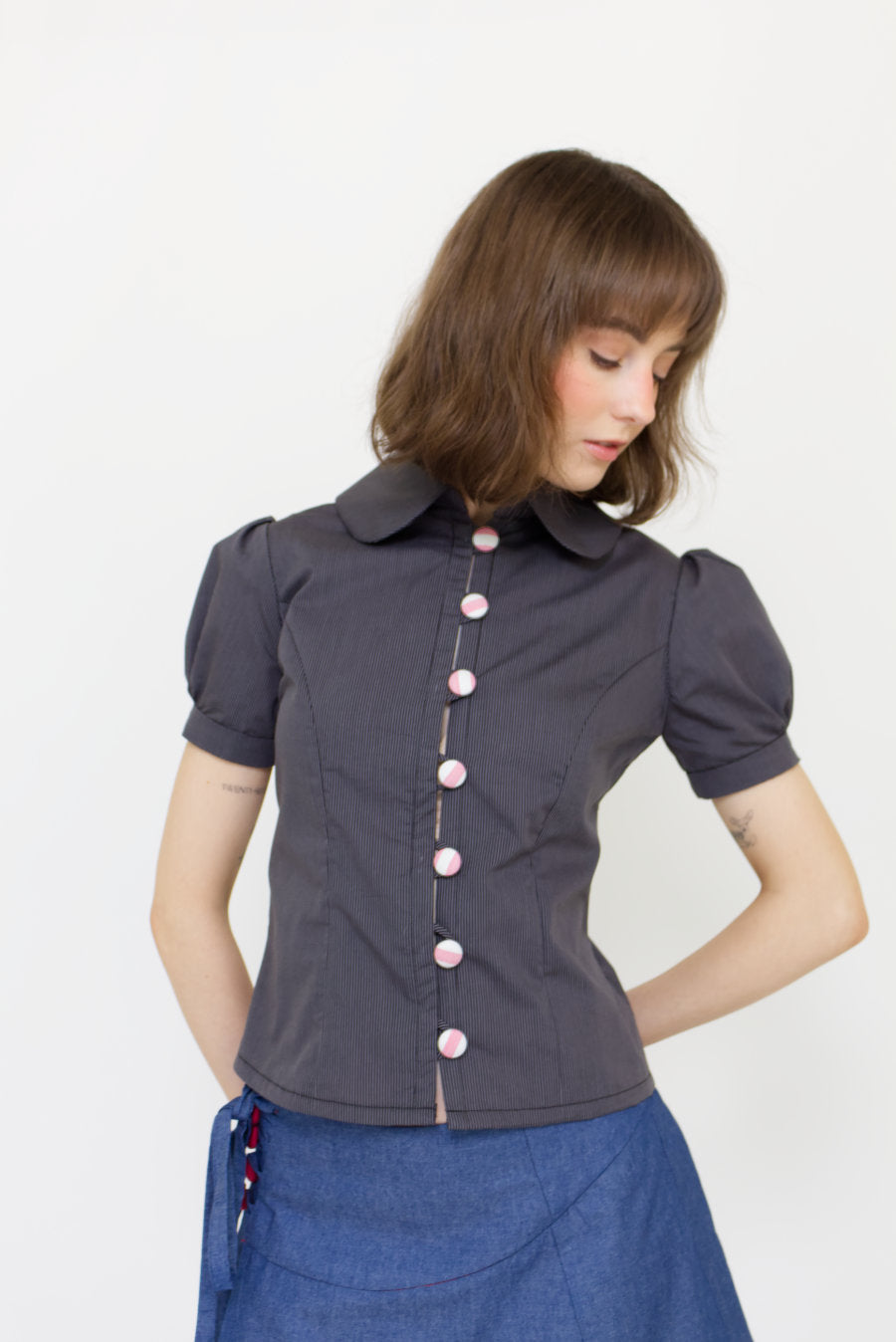 Charlotte Pinstripe Blouse