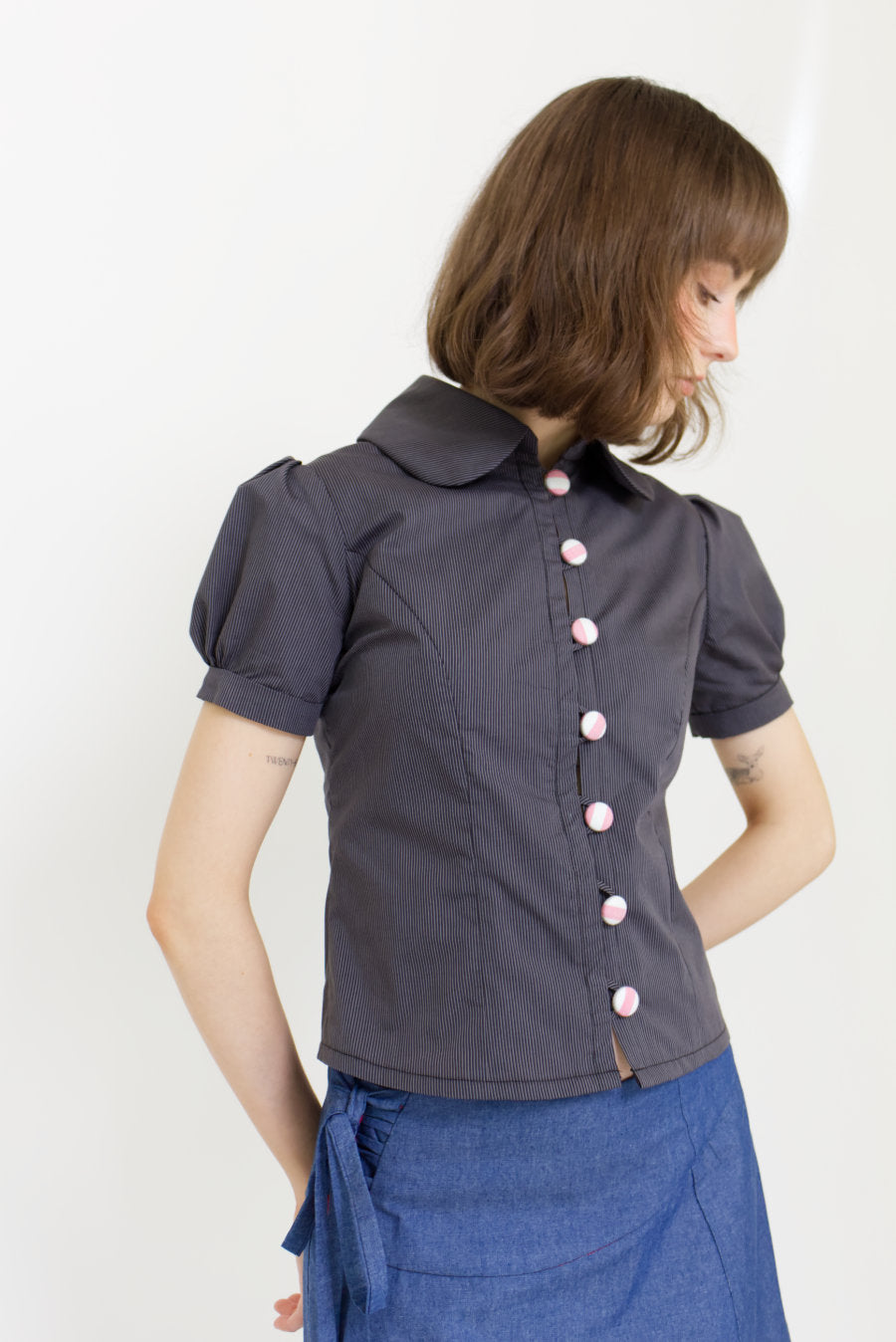 Charlotte Pinstripe Blouse