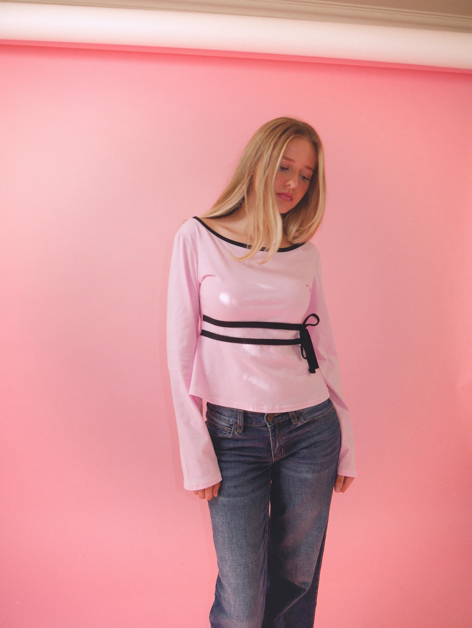 Antoinette - Baby Pink Cotton Long Sleeve