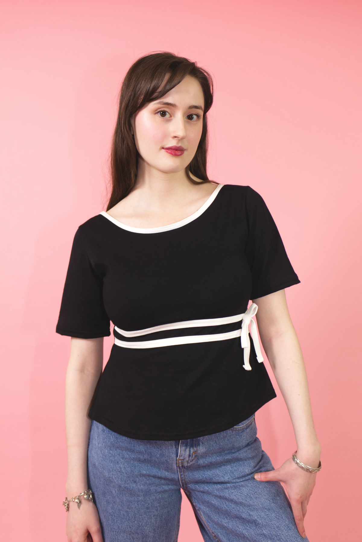 Audrey - Cotton Short Sleeve Top
