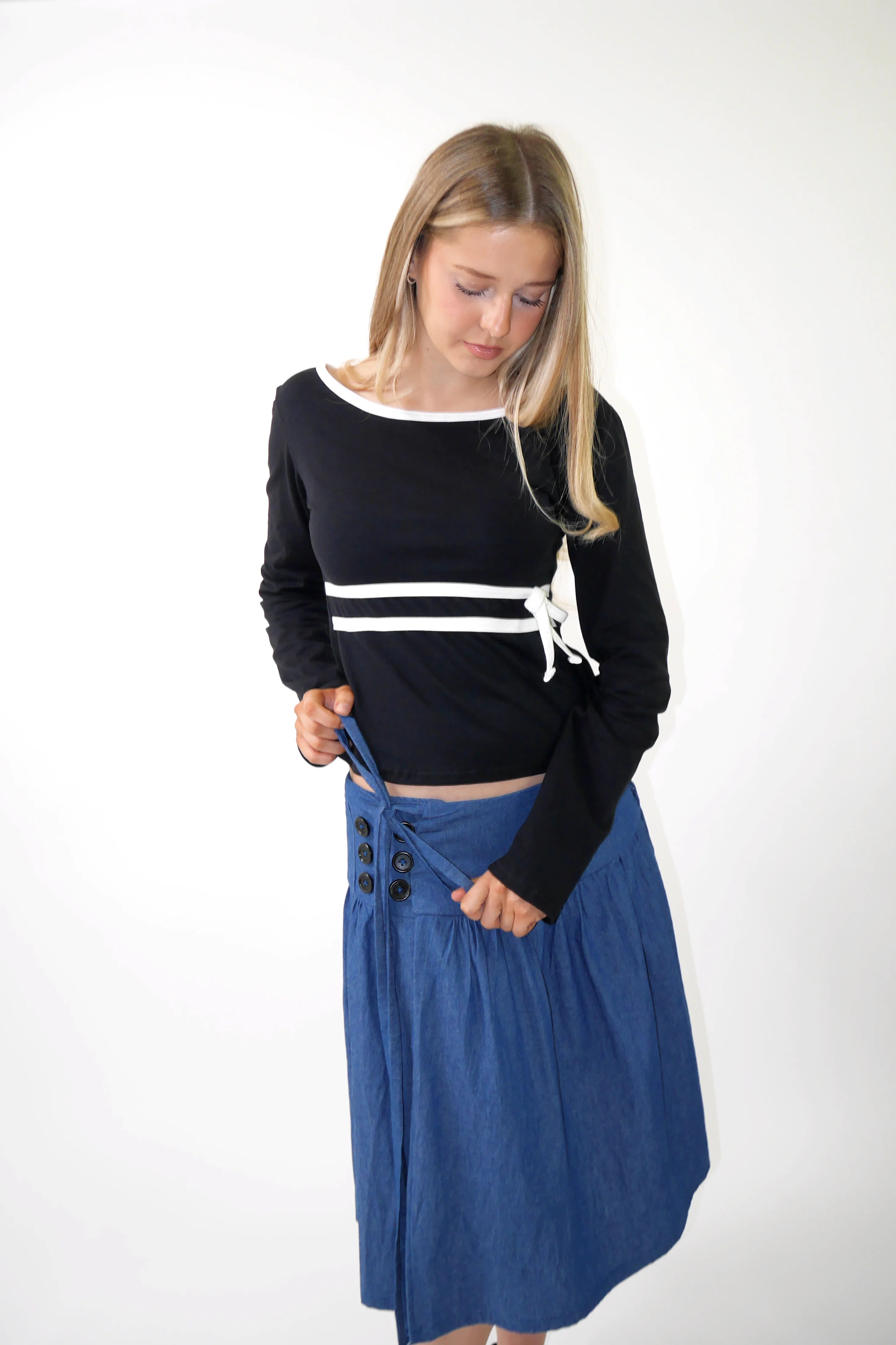 Audrey - Cotton Long Sleeve Top