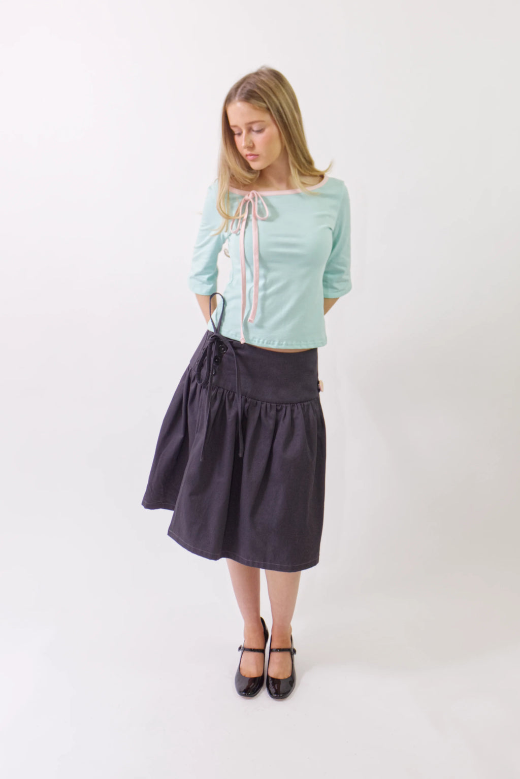 Gracie - Cotton Drill Wrap Skirt