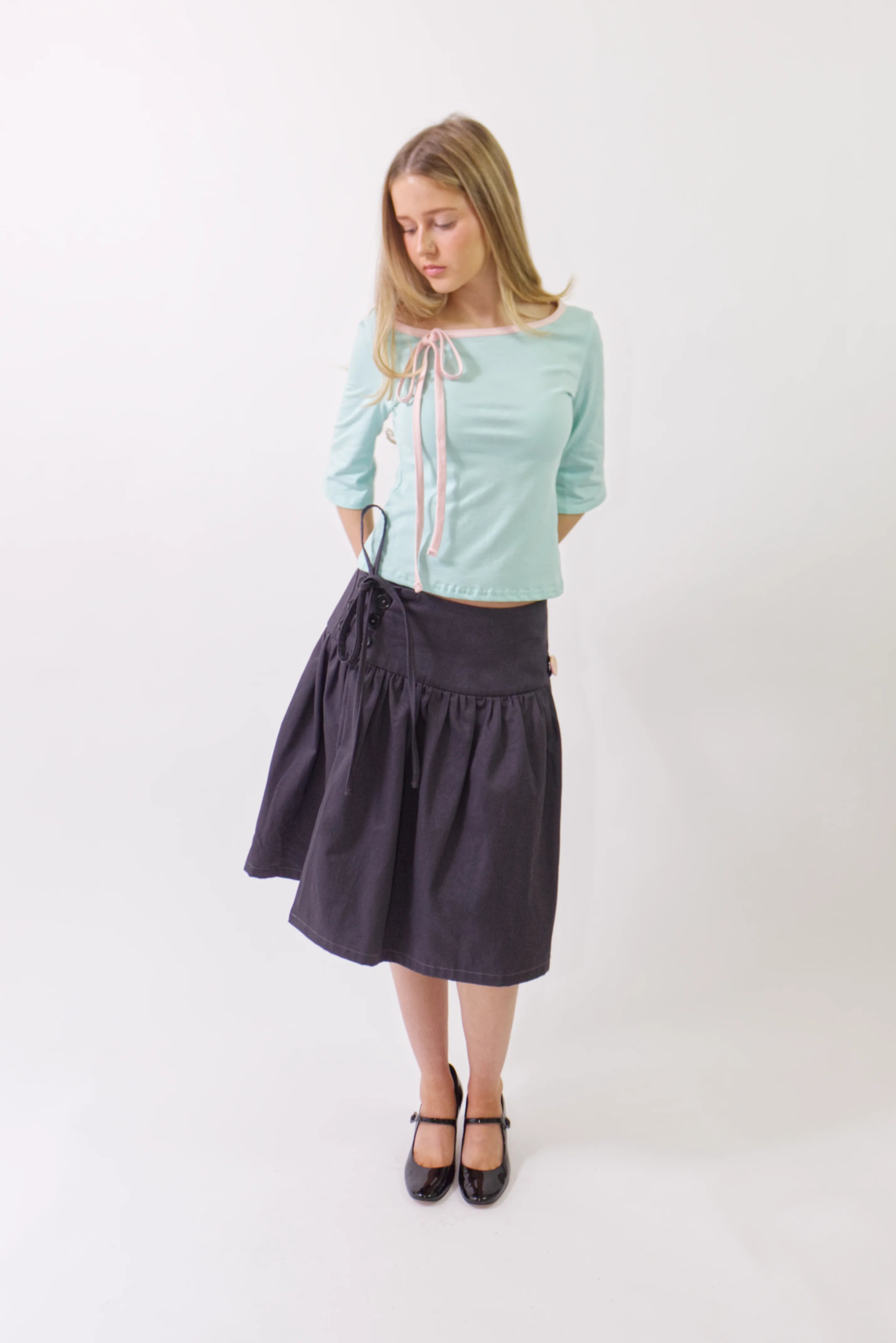 Gracie - Cotton Drill Wrap Skirt