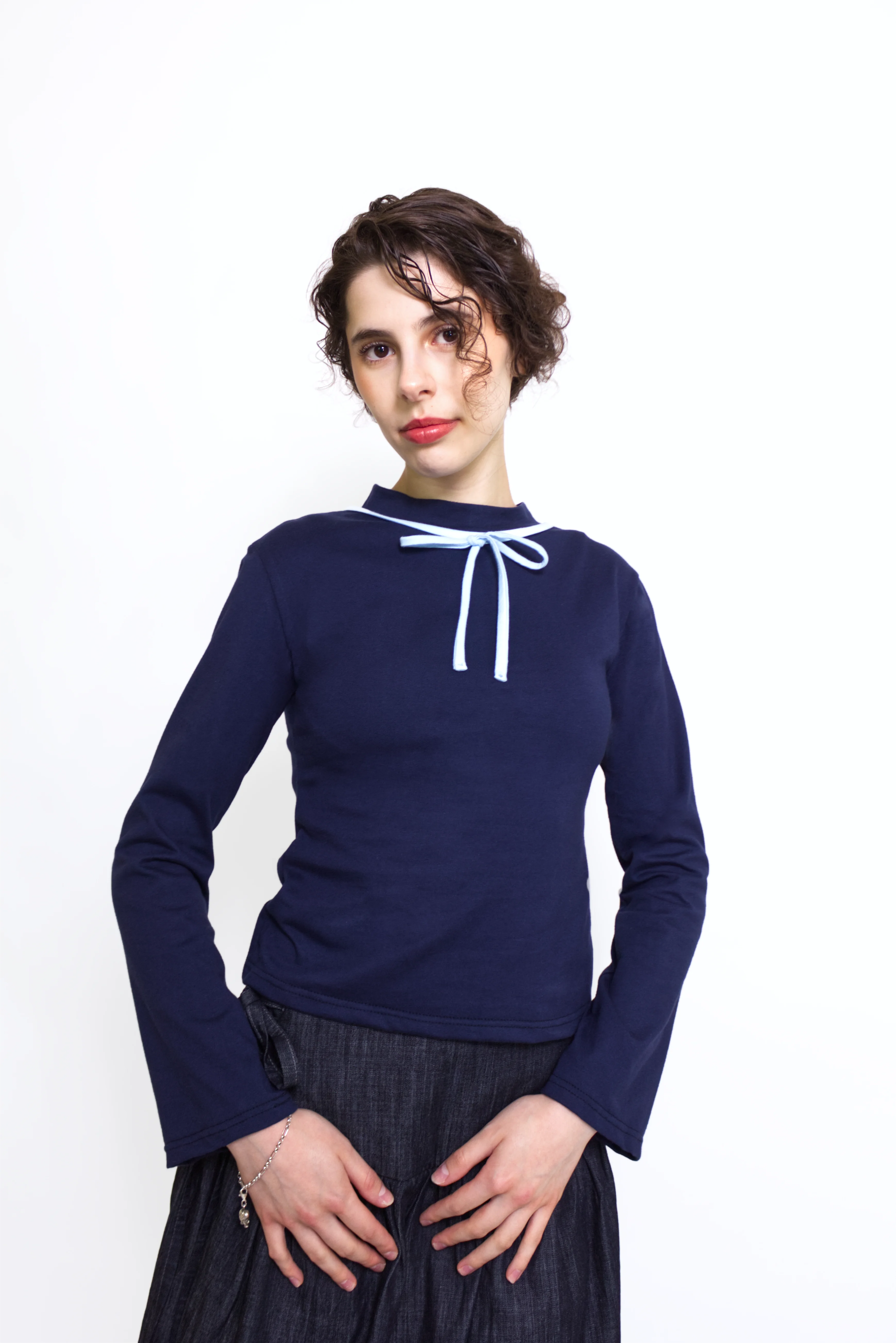Bow Long Sleeve Top