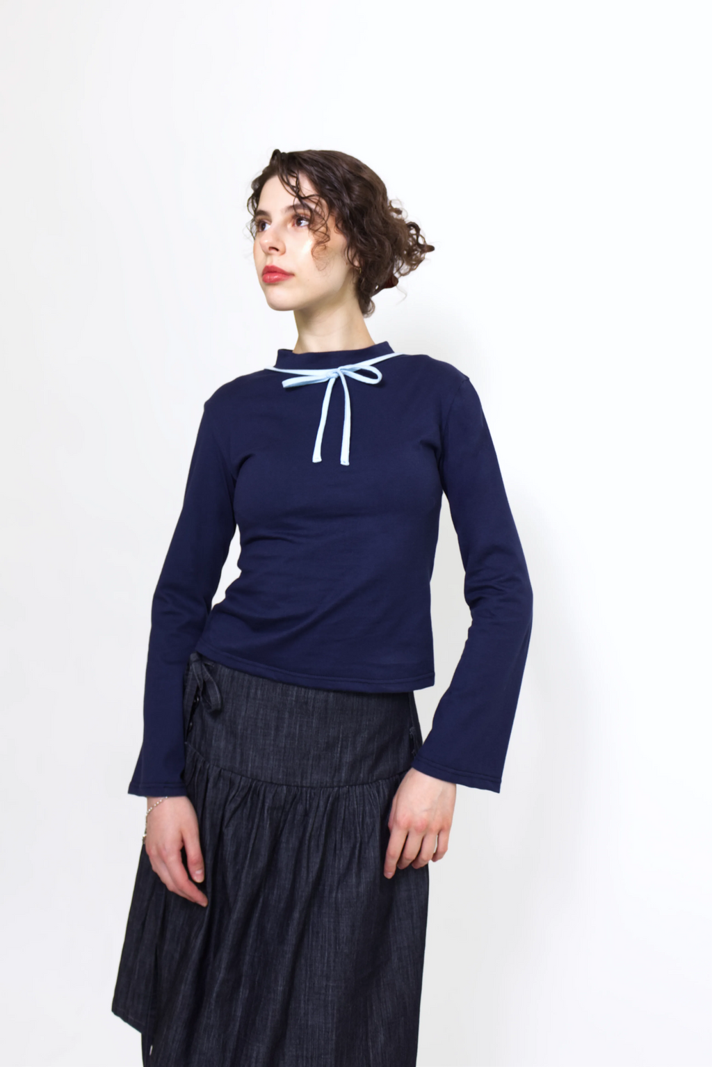 Bow Long Sleeve Top