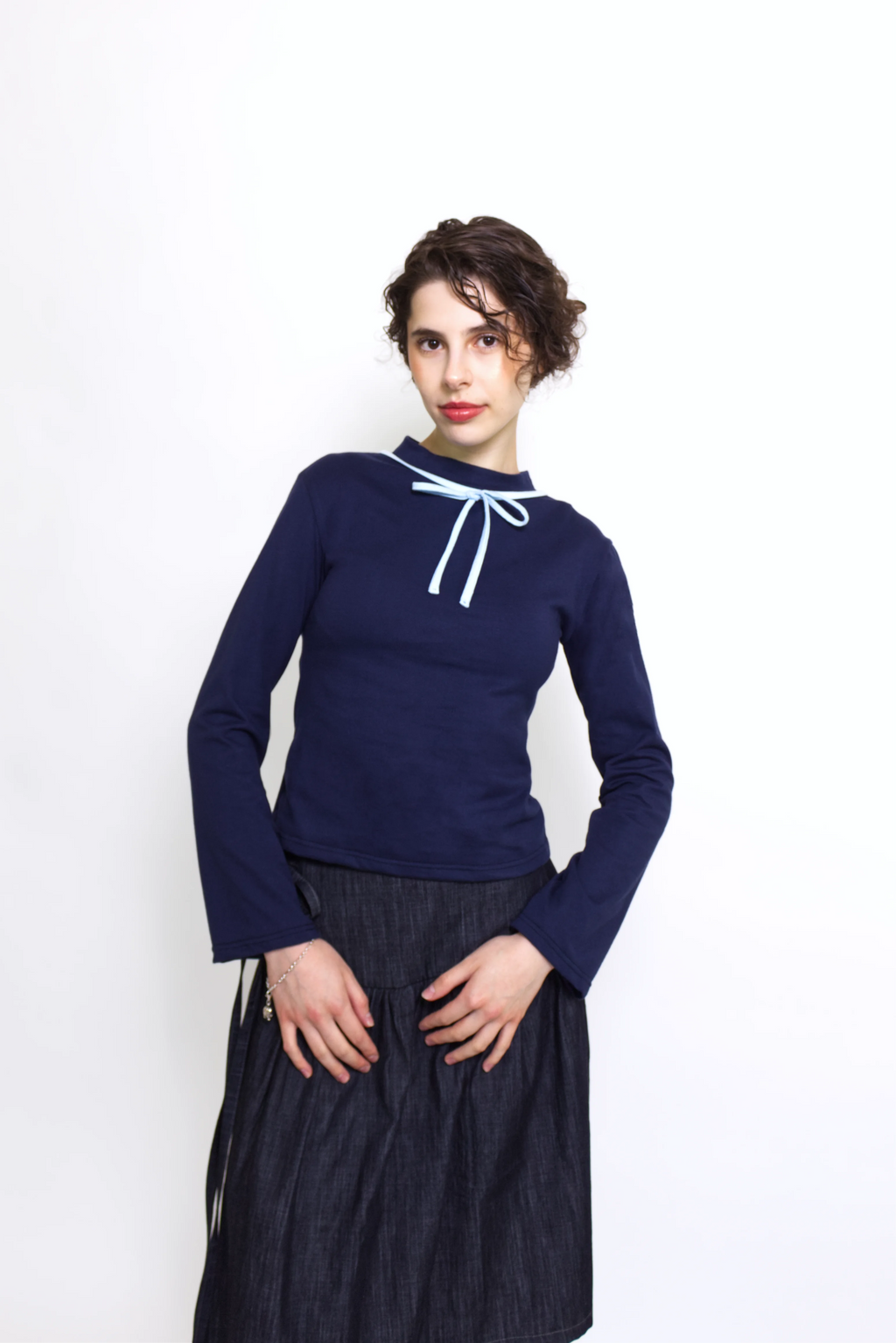 Bow Long Sleeve Top