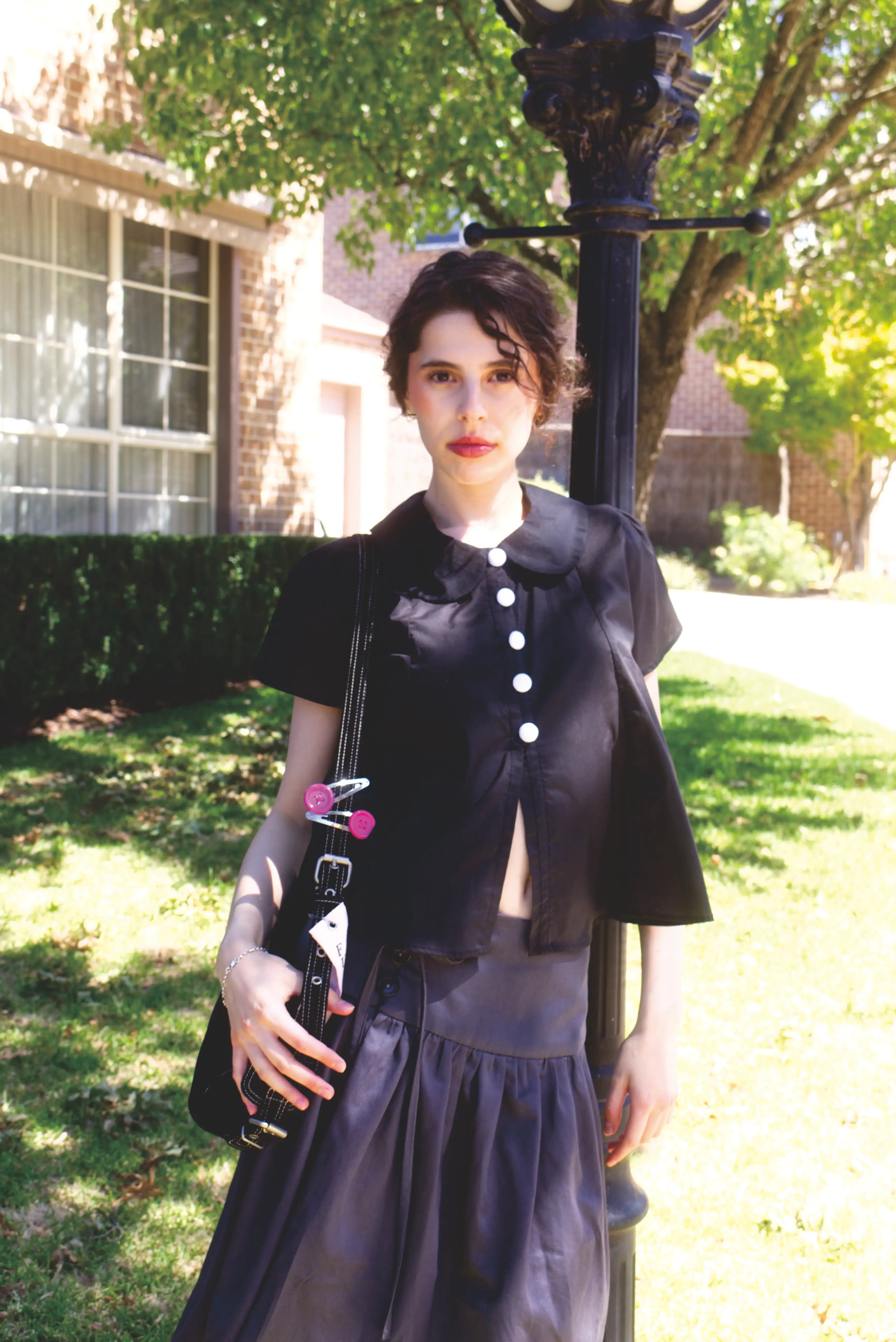 Odile Black Cotton Blouse