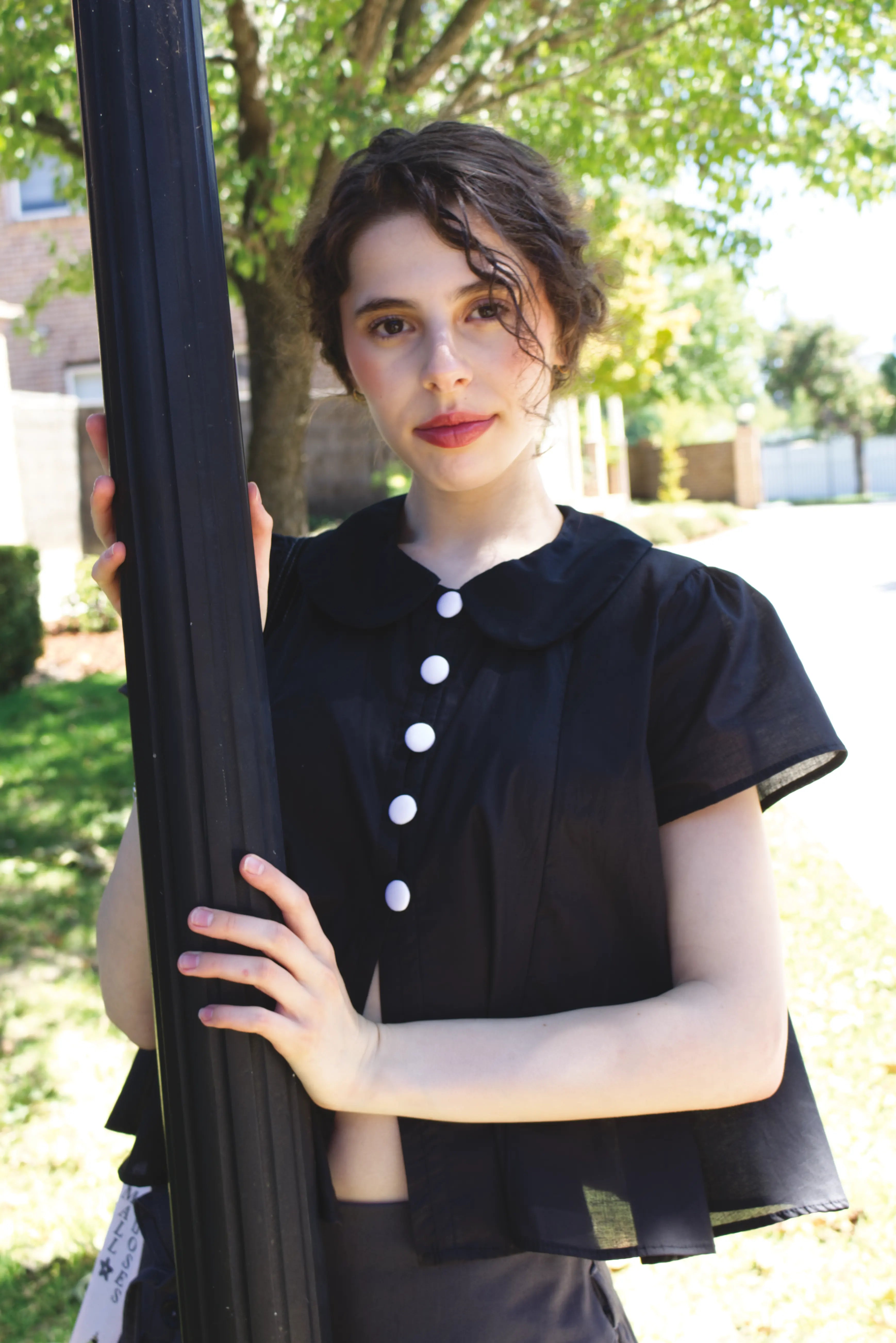 Odile Black Cotton Blouse