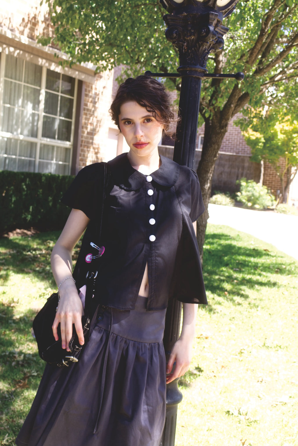 Odile Black Cotton Blouse