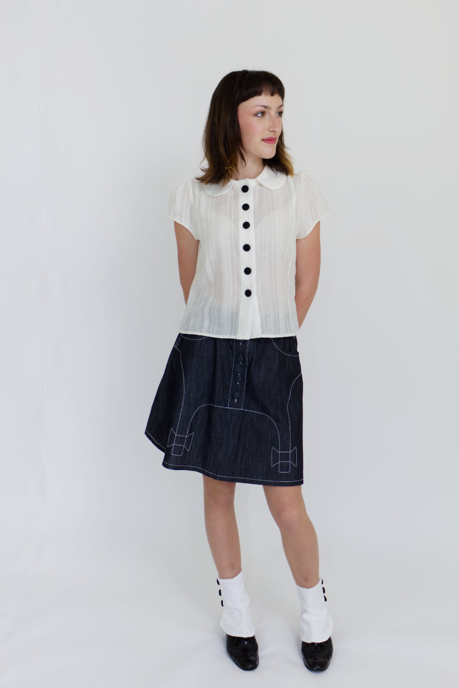 Odette Ivory Cotton Blouse
