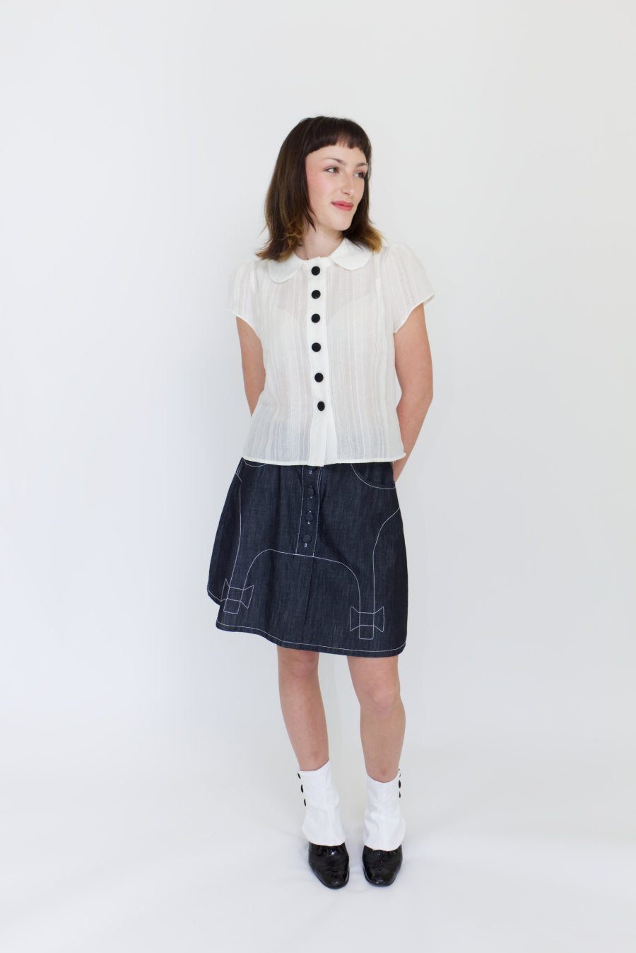 Odette Ivory Cotton Blouse