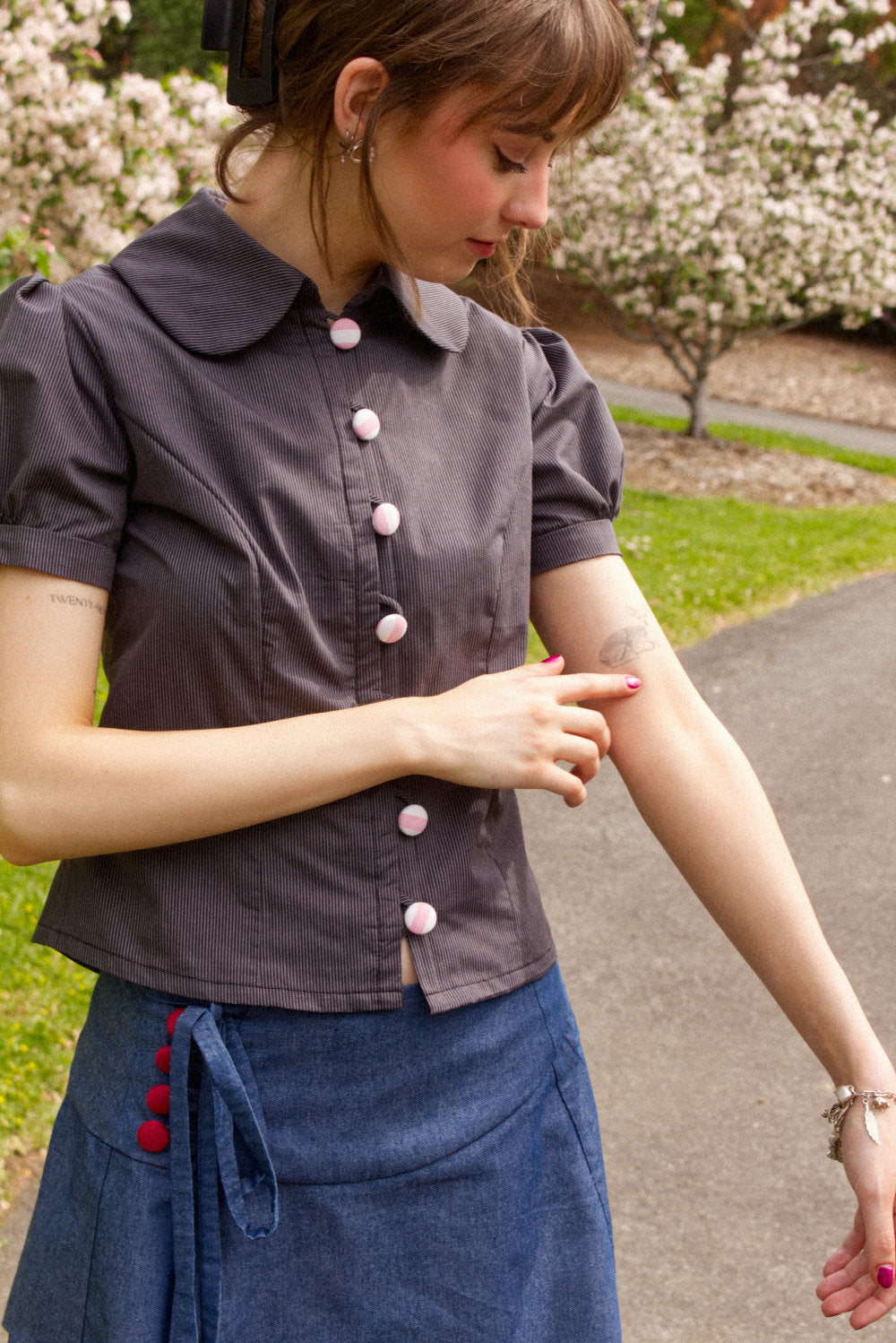 Charlotte Pinstripe Blouse