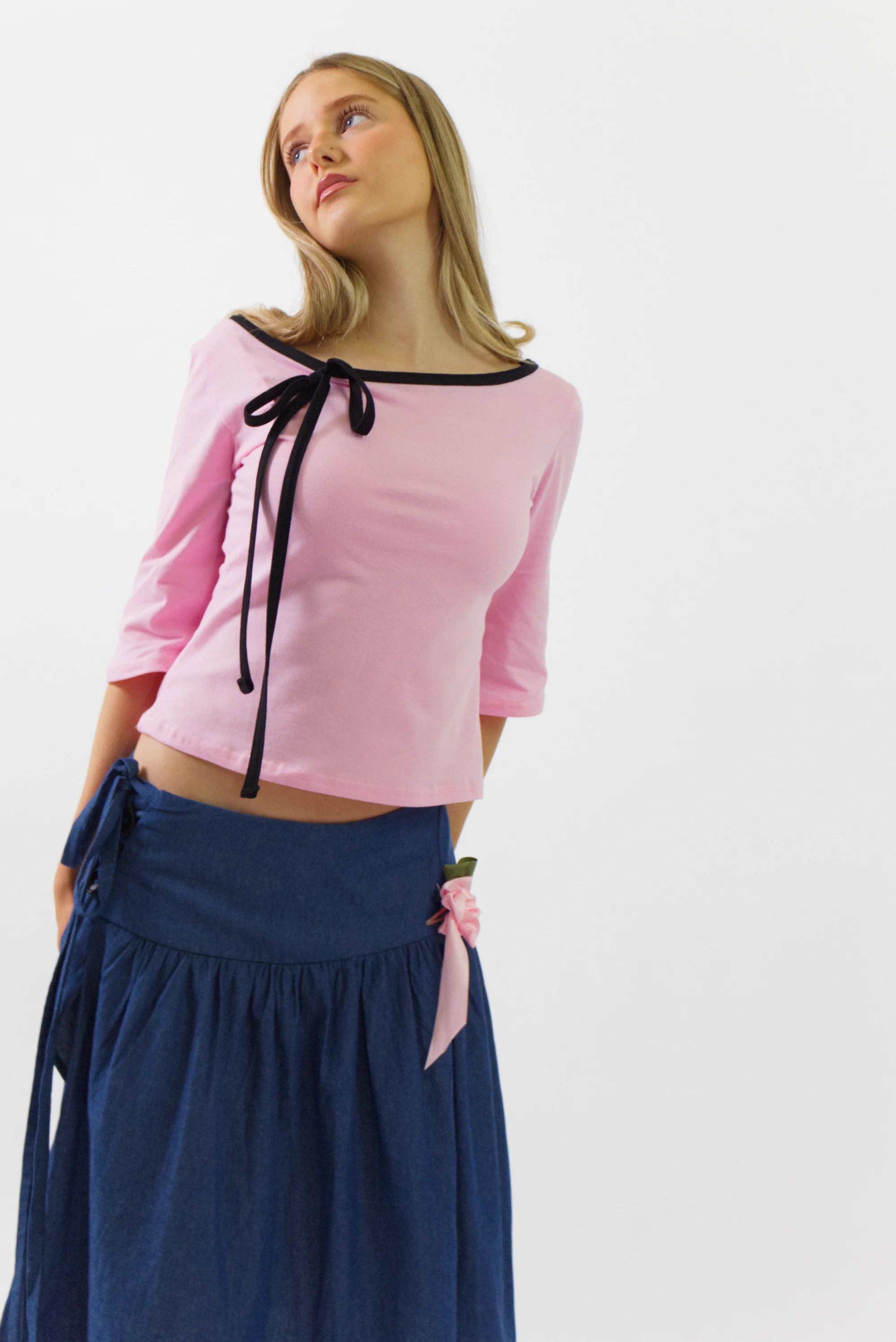 Sofia - Cotton Boat Neck Top