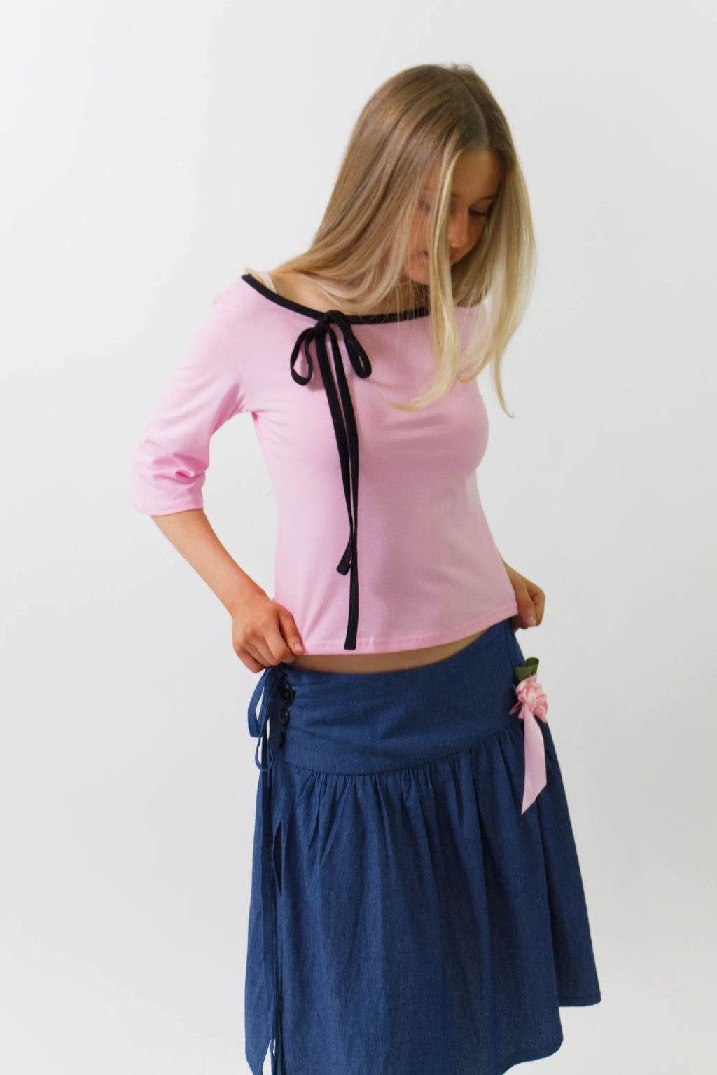 Sofia - Cotton Boat Neck Top