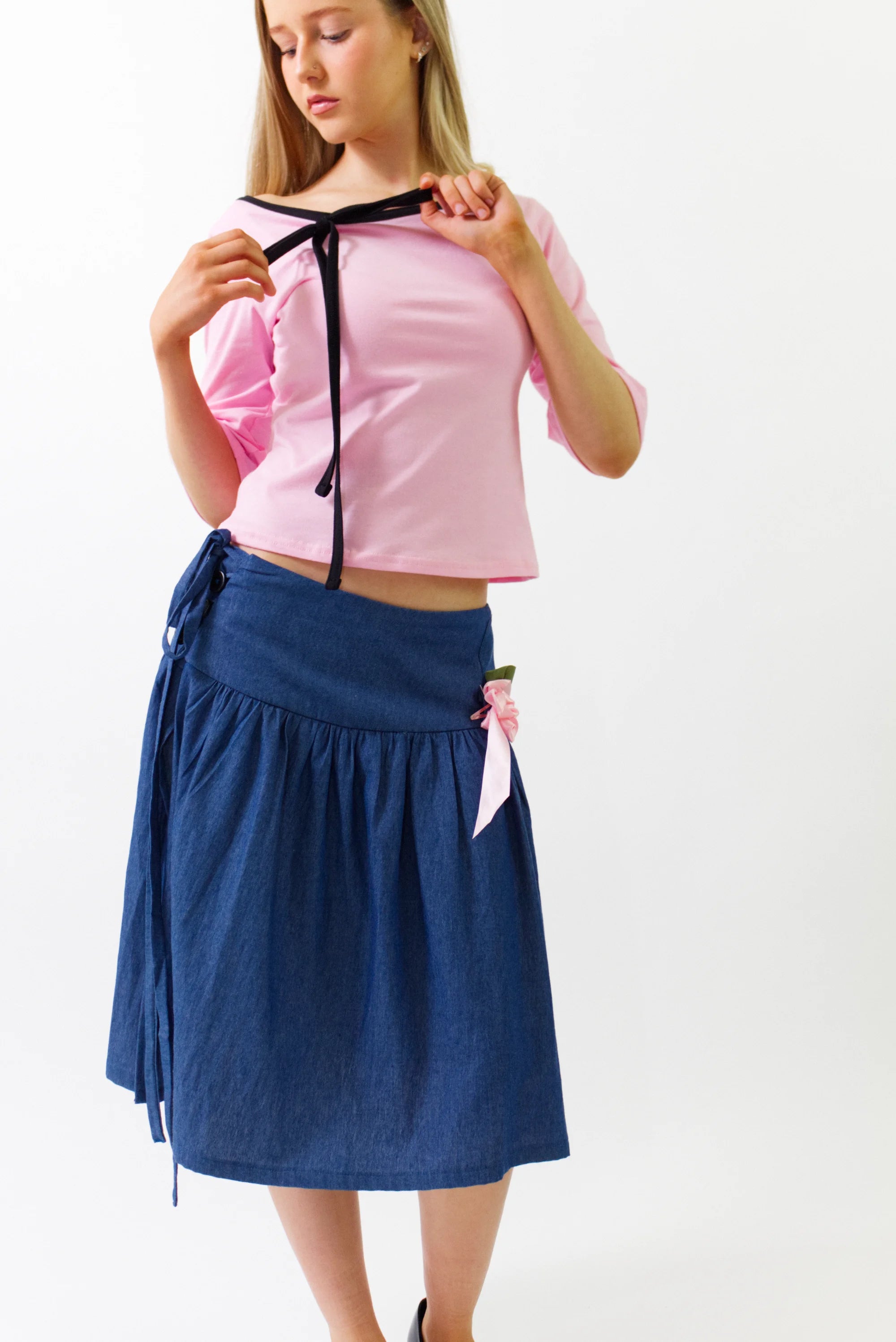 Sofia - Cotton Boat Neck Top