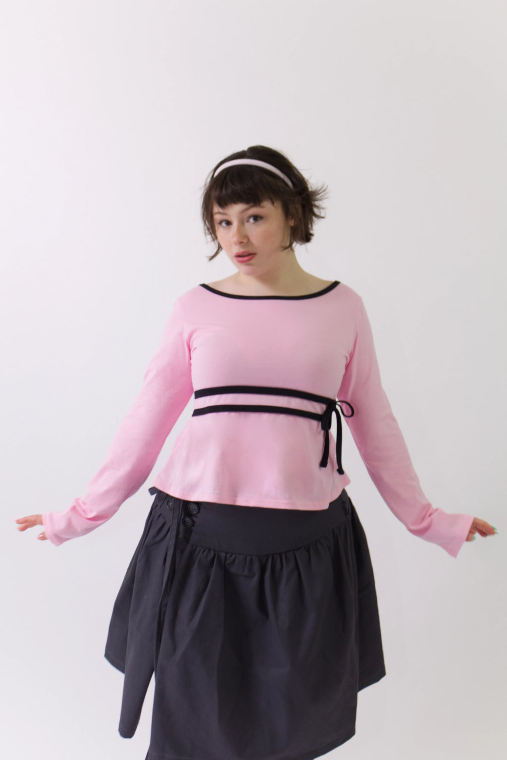 Antoinette - Baby Pink Cotton Long Sleeve