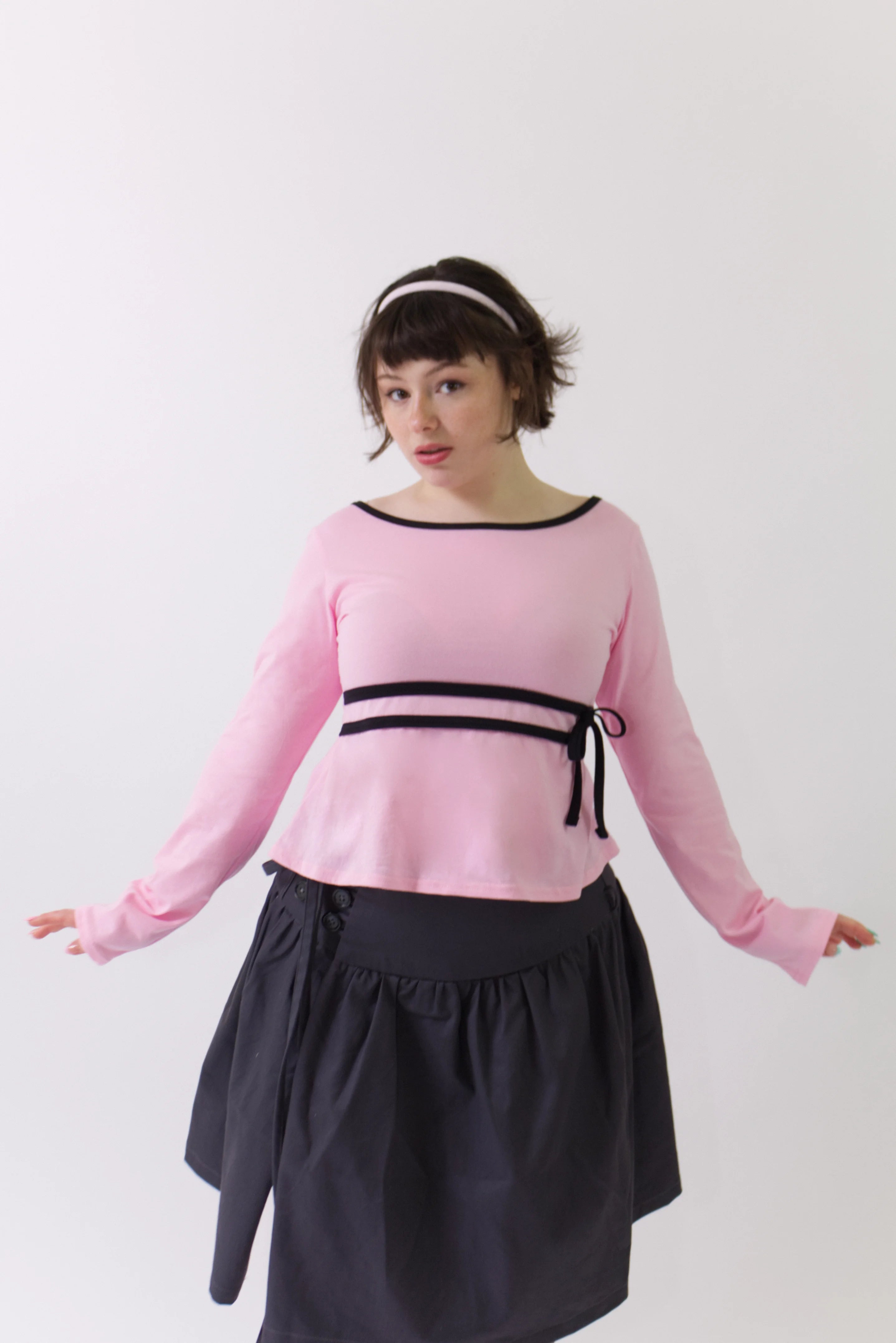 Antoinette - Baby Pink Cotton Long Sleeve