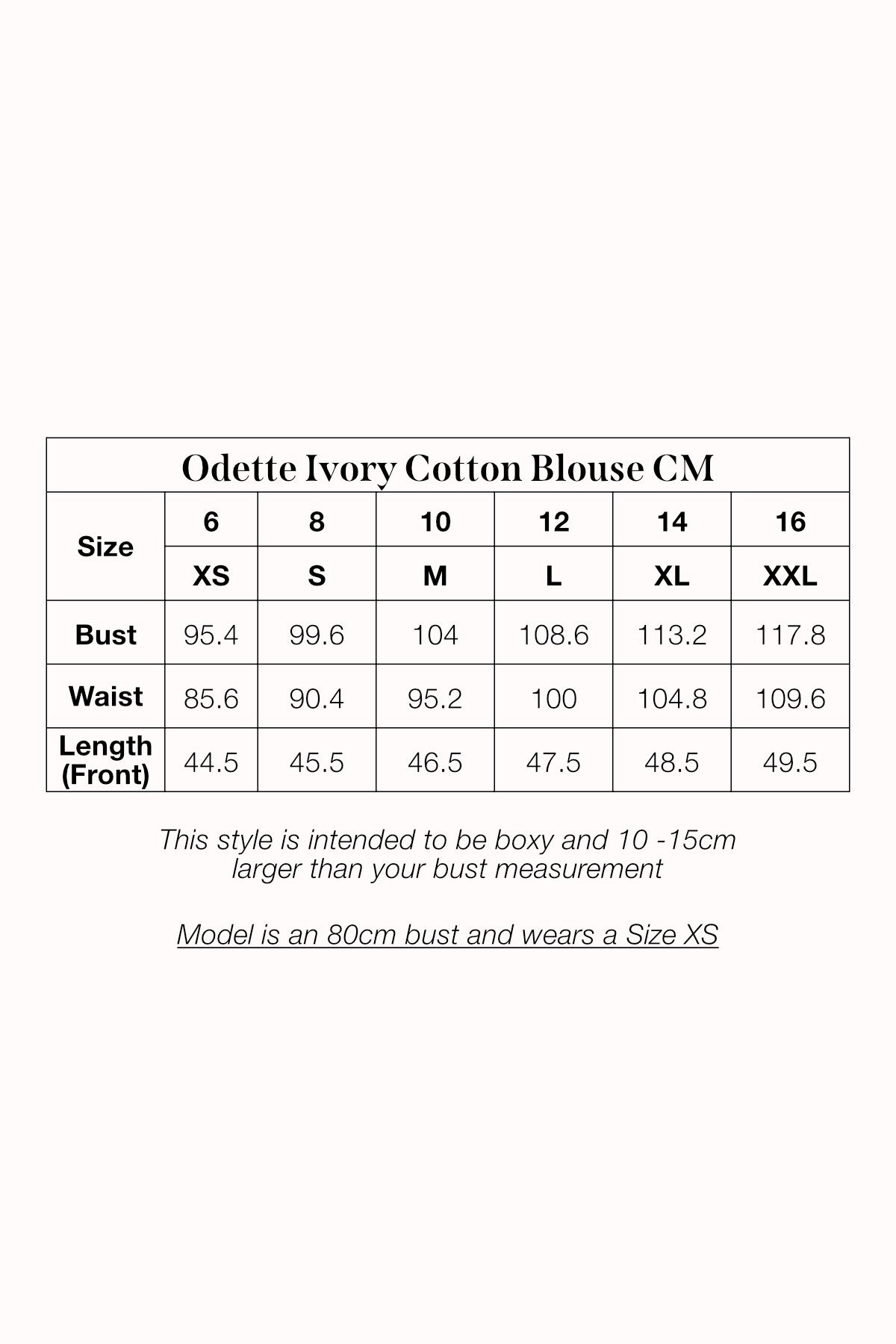 Odette Ivory Cotton Blouse