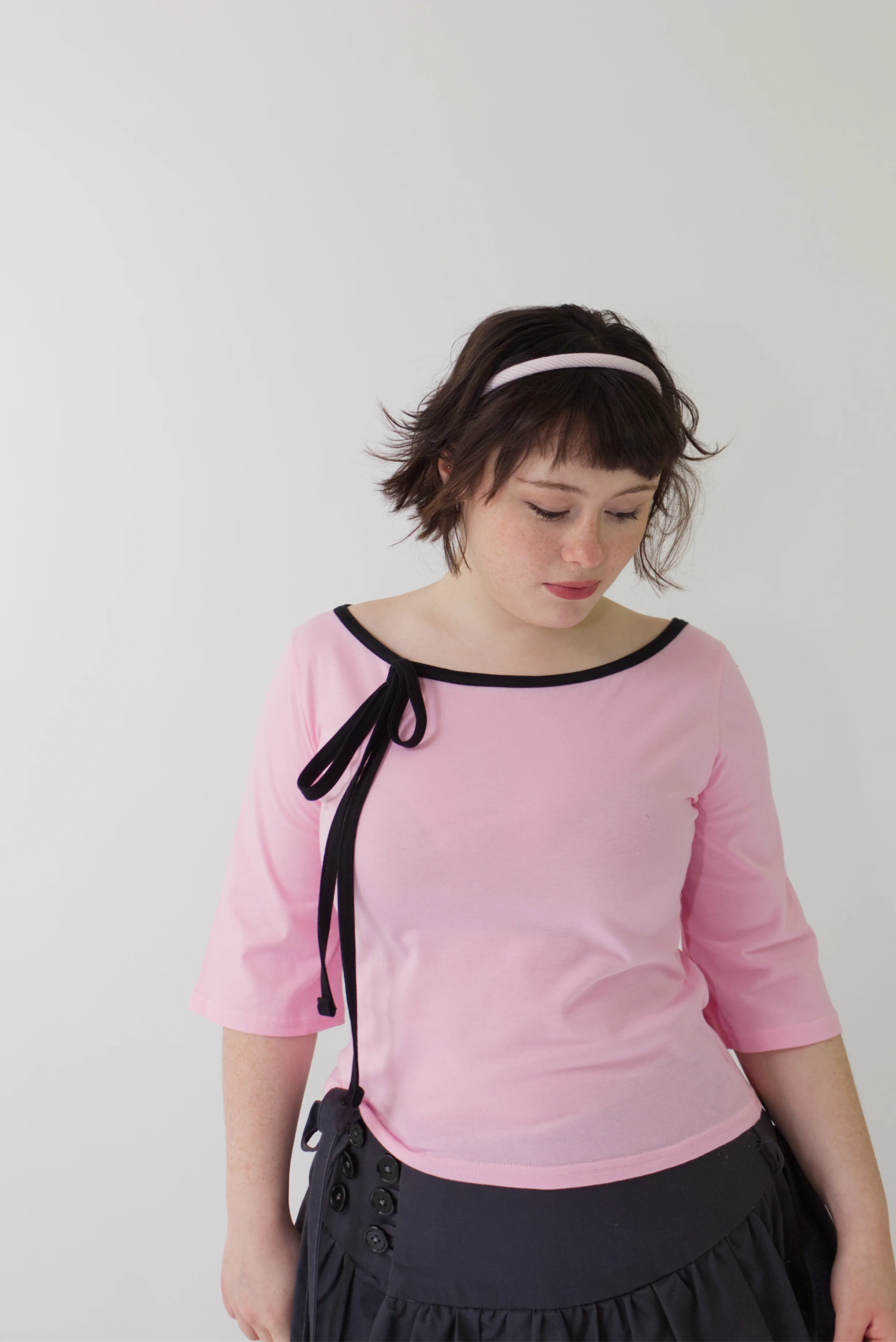 Sofia - Cotton Boat Neck Top