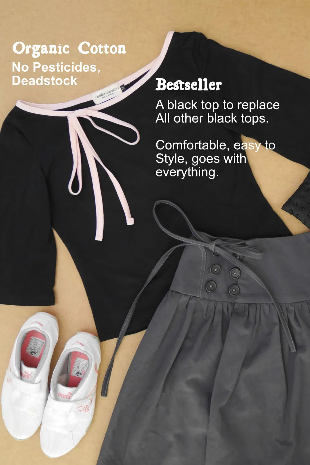 Britney - Organic Cotton Boat Neck Top